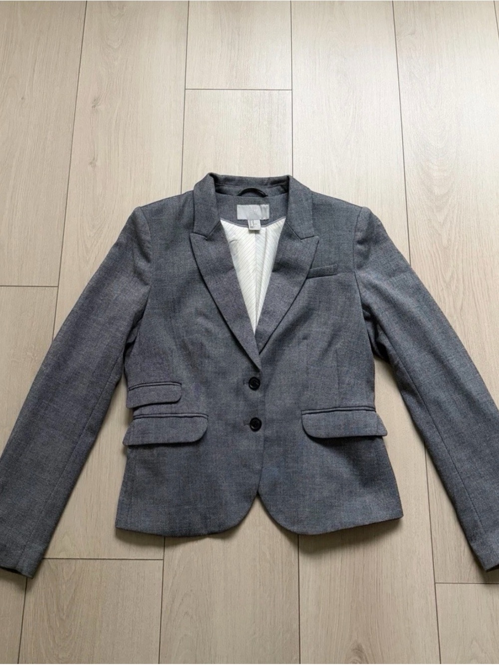 H&M Gray Women's Tailored Blazer Jacket